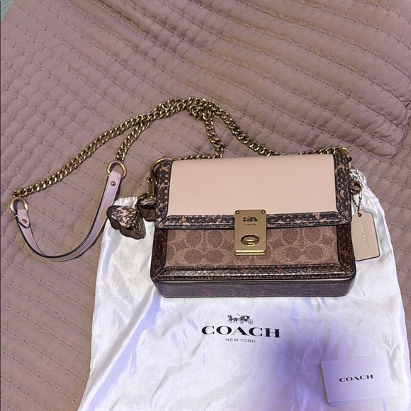 Coach Women's Cream and Brown Crossbody Bag - Picture 5 of 5